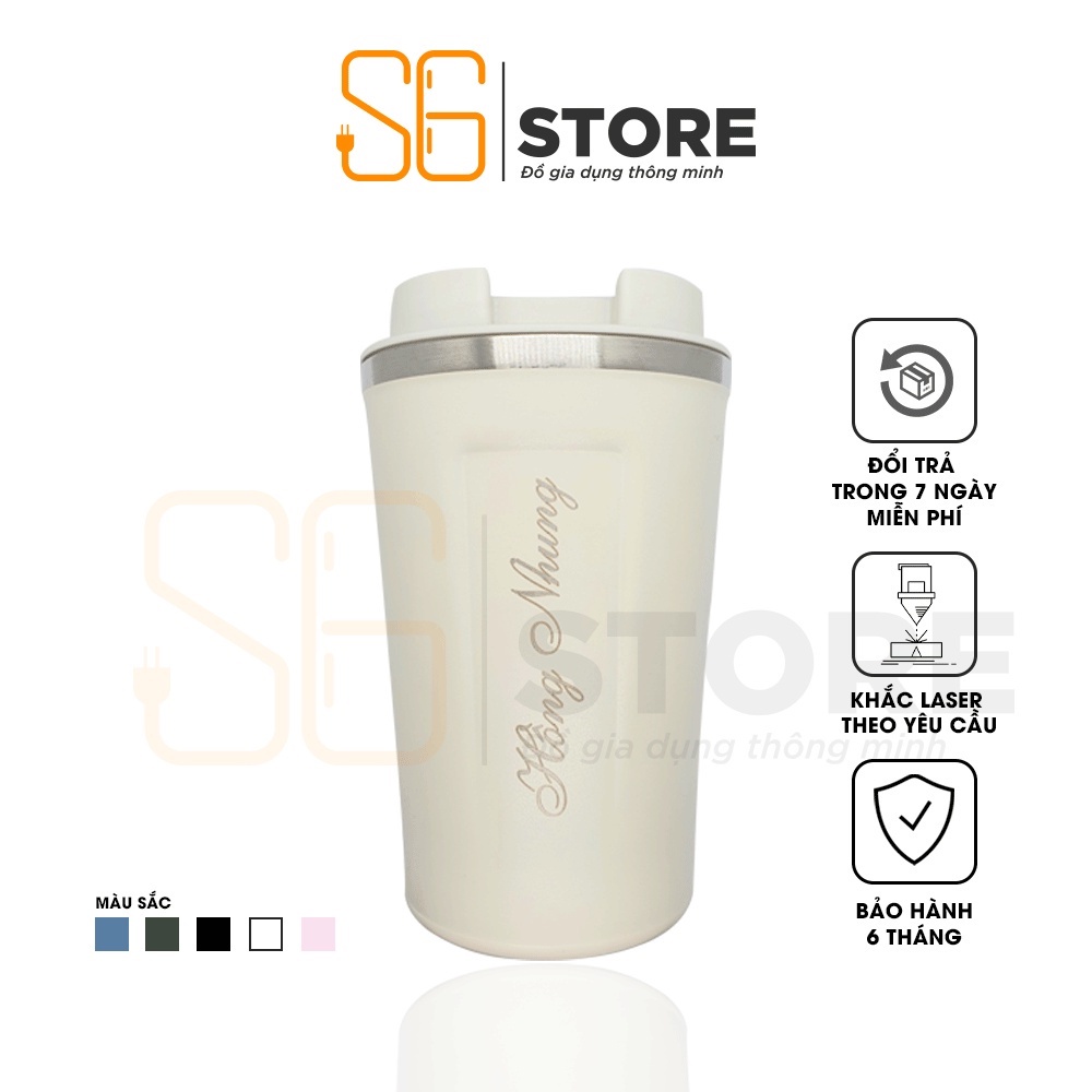 ✹✳✑Ly cốc giữ nhiệt coffee S6 có khắc tên lõi inox 304 bền đẹp pha cà phê đến 8h chống tràn trà cafe