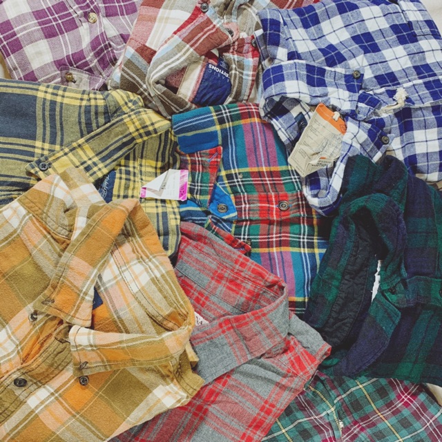 Áo Flannel 2hand tuyển- Áo nhung tăm 2hand tuyển - Khabi Vintage