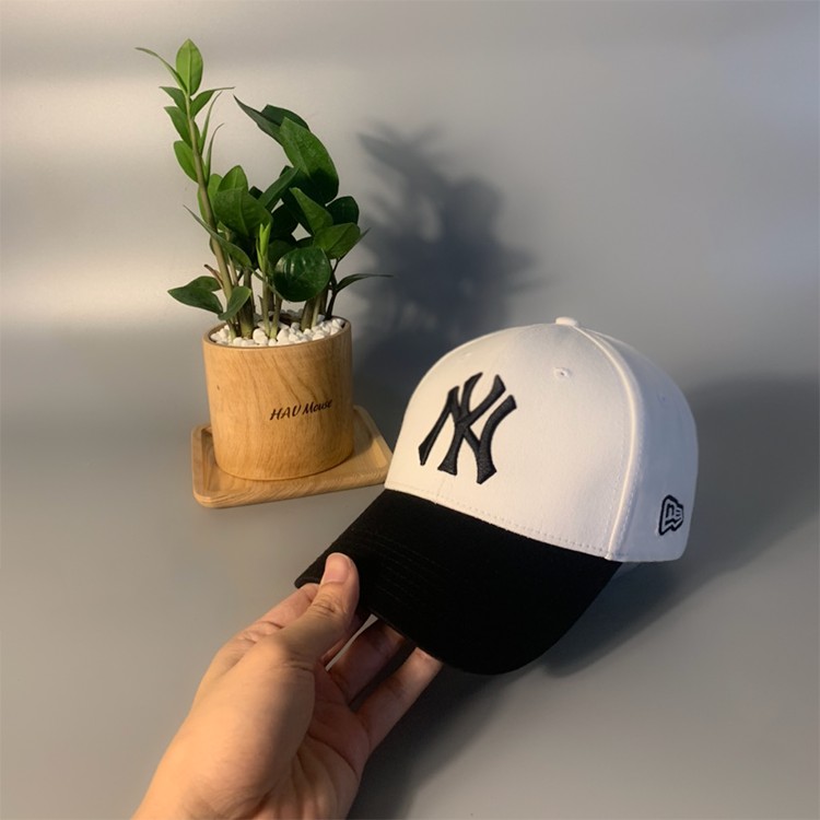 Mũ lưỡi trai, Nón kết xuất khẩu Zeni Store N.Y MIX trắng đen thêu logo Siêu HOT Freeship, Full Hộp