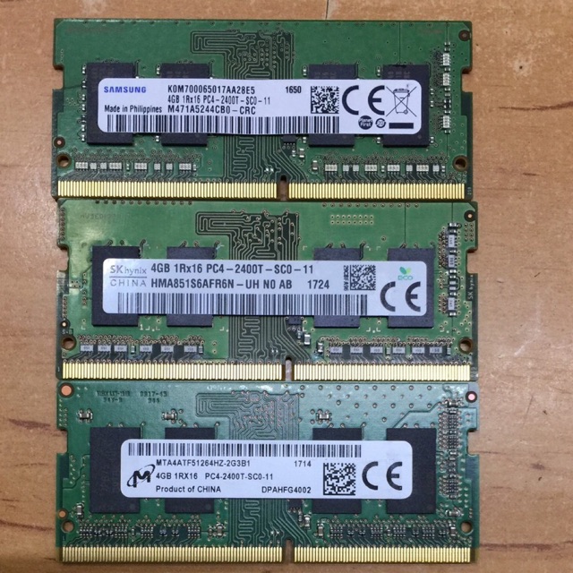 Ram Laptop DDR4 4GB 8GB 16GB Bus 2133/2400/2666/3200 ( Hàng zin theo máy 100% bảo hành 12 tháng) | WebRaoVat - webraovat.net.vn