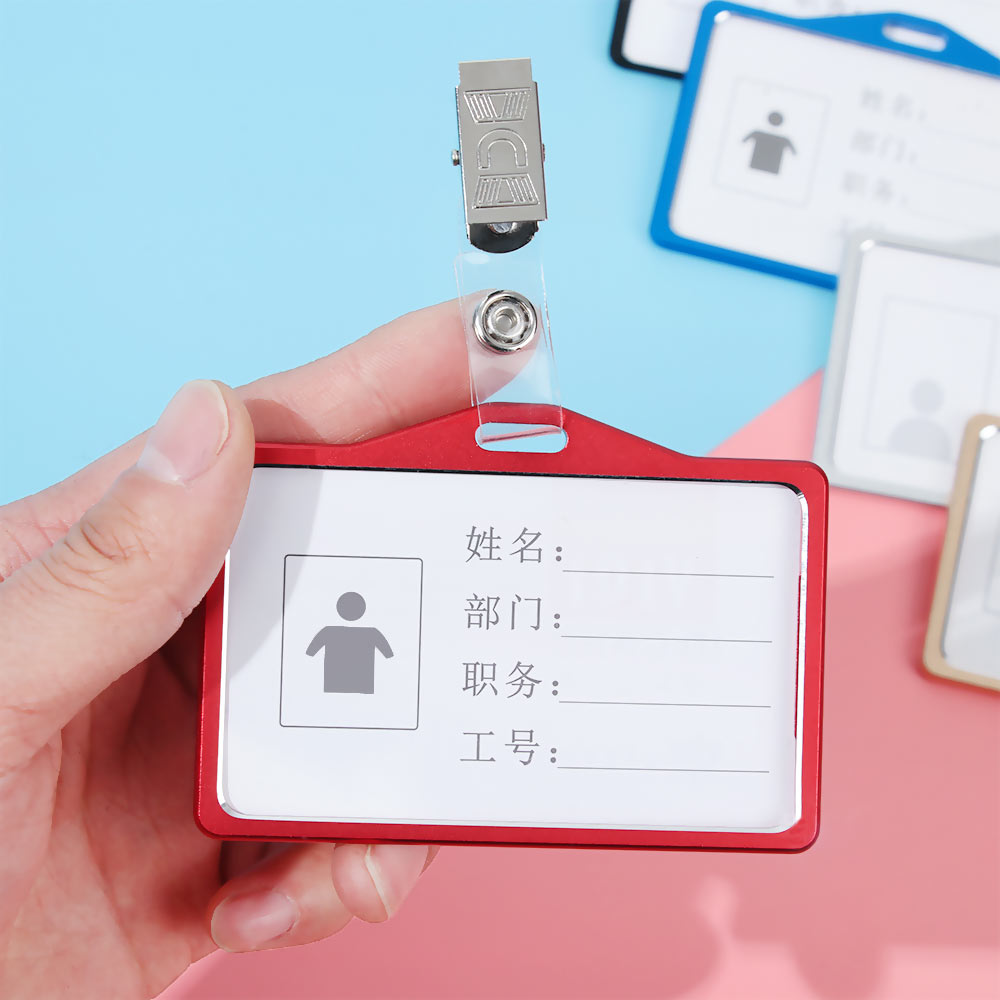 Kẹp Giữ Thẻ ID/Thẻ Tên Bằng Kim Loại Đa Năng Nhiều Màu Thời Trang Cho Nam Và Nữ