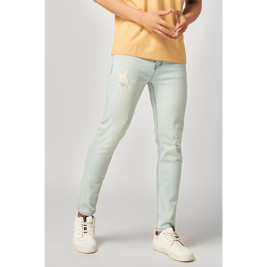 |Hẻm Store| Quần Jean nam, quần bò nam SATOSHI SAQJ24 dáng ôm màu xanh wash basic co giãn nhẹ mặc thoải mái | BigBuy360 - bigbuy360.vn