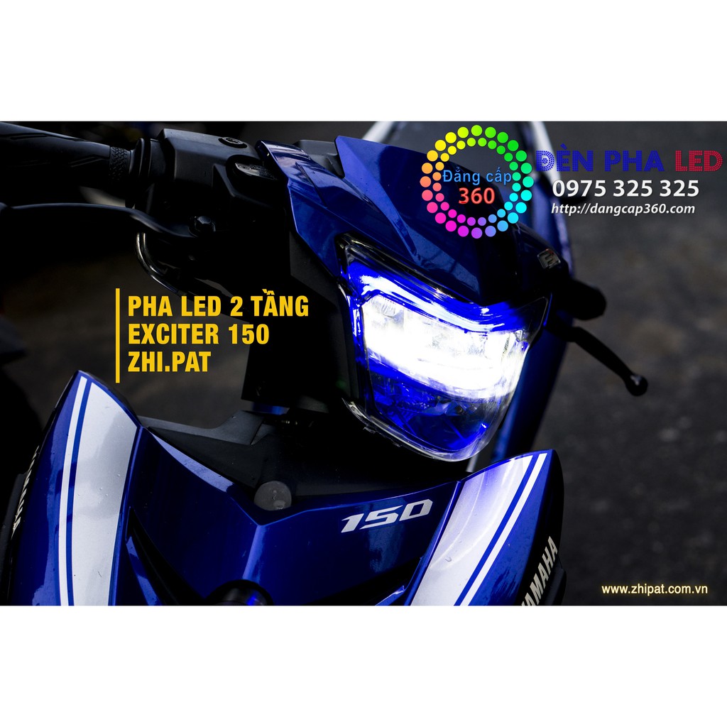MÀU XANH - Pha led 2 tầng zhi.pat Ex150 - Xanh