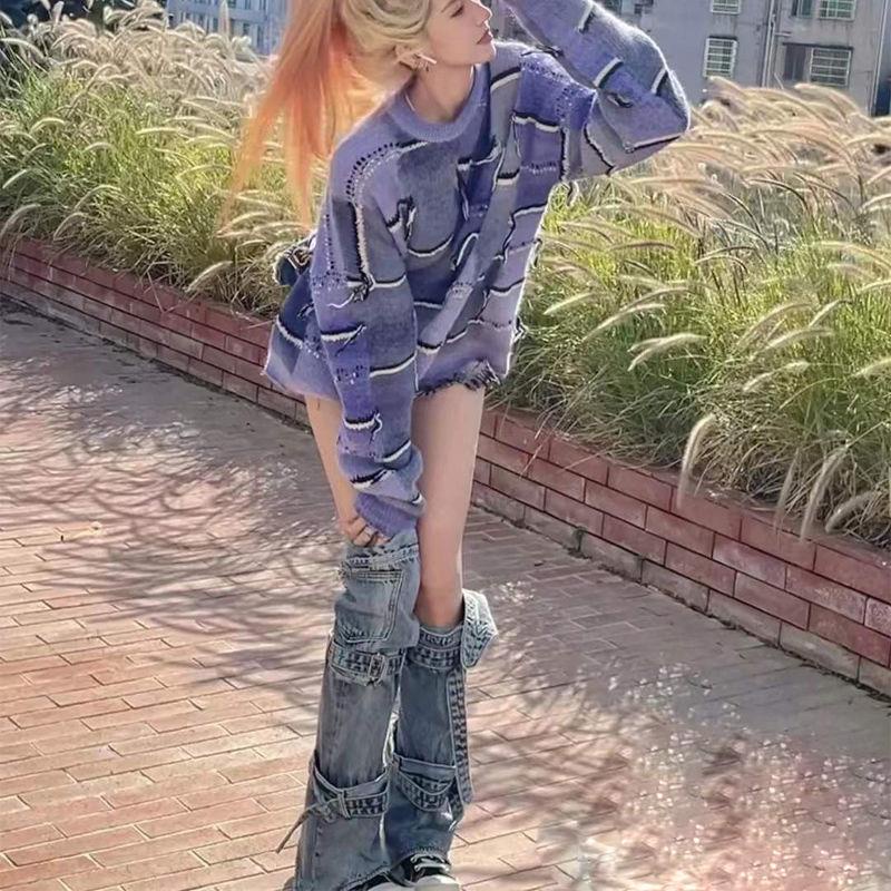 Vỏ Bọc Ống Chân Denim Có Dây Buộc Phong Cách Đường Phố Mỹ Độc Đáo