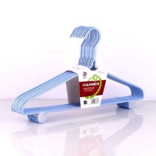 SÉT 10 MÓC TREO QUẦN ÁO INOX BỌC NHỰA