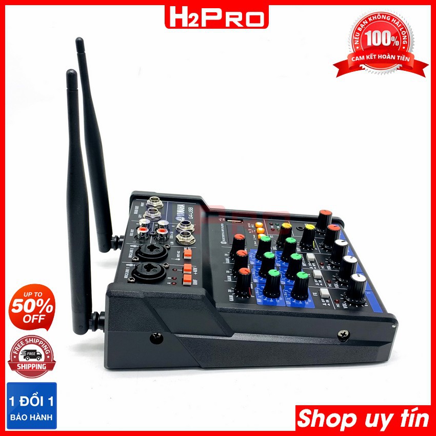 Mixer karaoke Yamaha G4-USB Bluetooth H2Pro chính hãng, mixer karaoke bluetooth cao cấp giá rẻ (tặng 2 micro karaoke)