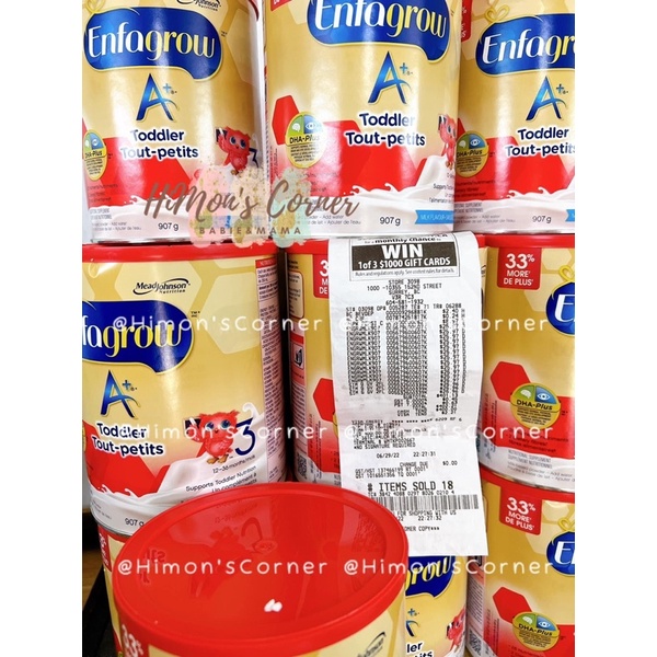 Sữa Enfagrow Canada size 907gr vị milk/vani  [ Hàng Air ]