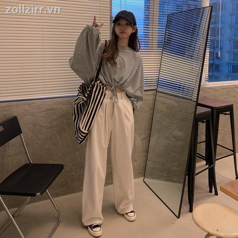 🌈Amour✨áo croptop áo kiểu áo kiểu nữ áo ống Áo Thun Tay Dài Màu Trắng Phong Cách Hàn Quốc Dành Cho Nữ | BigBuy360 - bigbuy360.vn