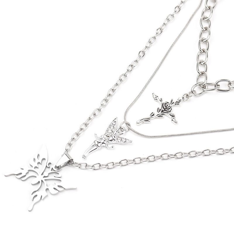 Set 3 Vòng cổ Mặt Hình Bươm Bướm Thời Trang