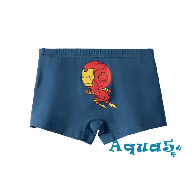 Set 5 Quần Lót Boxer Co Giãn Họa Tiết Hoạt Hình Cho Bé Trai Từ 3-12 Tuổi