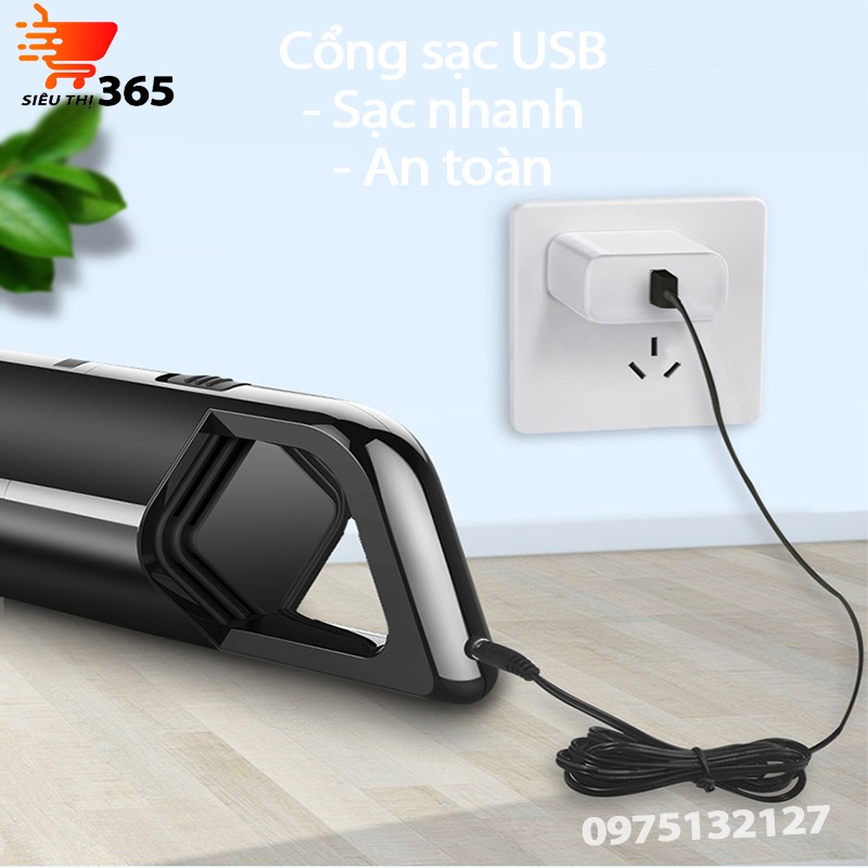 Máy hút bụi cầm tay không dây AIKESI model AKS-8001C công suất 12W, máy hút bụi mini lực hút 3500Pa siêu mạnh loại 2121