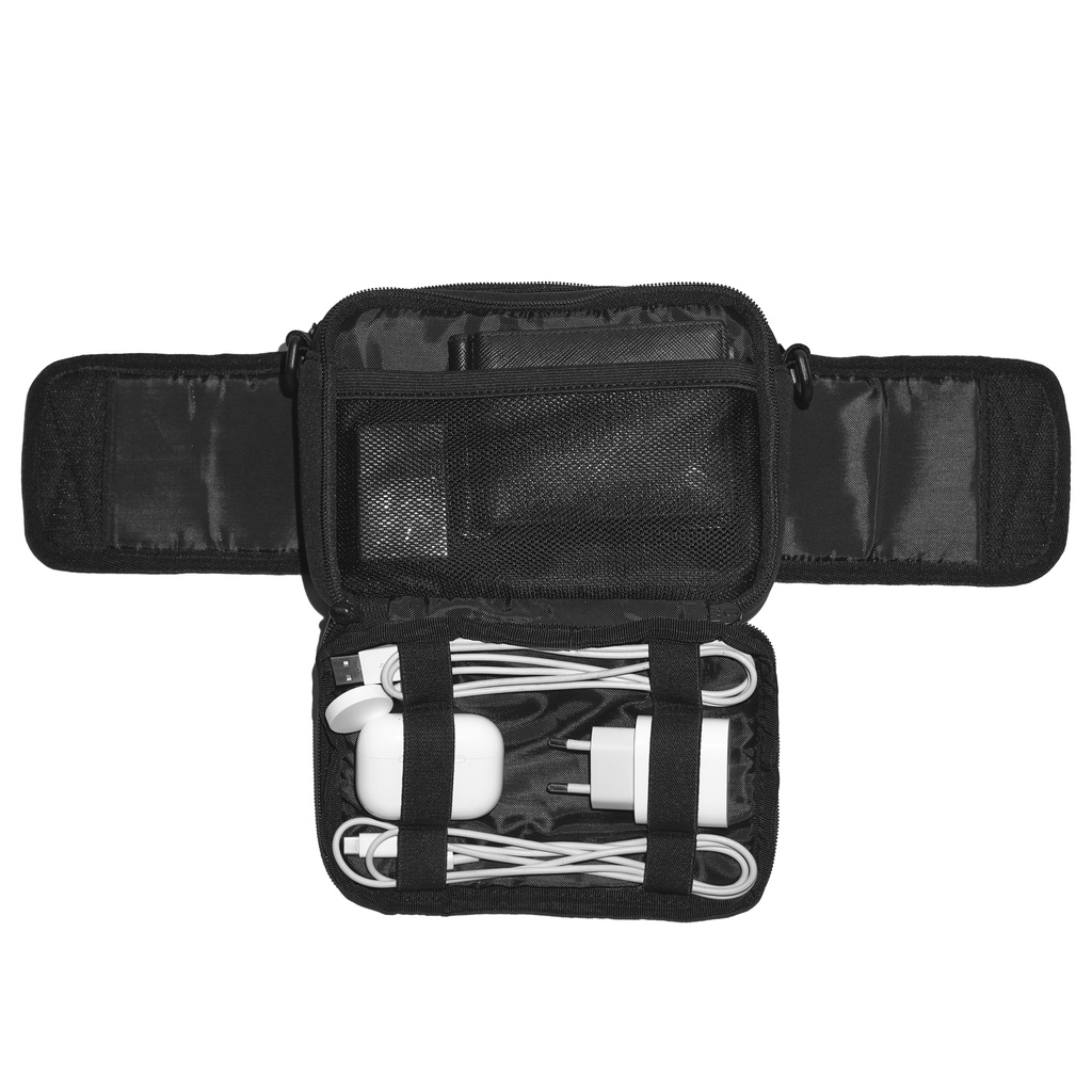 FRONT The Rook Shoulder Bag D421 Gen 2 - BLACK - M ♟ Túi đeo chéo cao cấp FRONT vải Neoprene