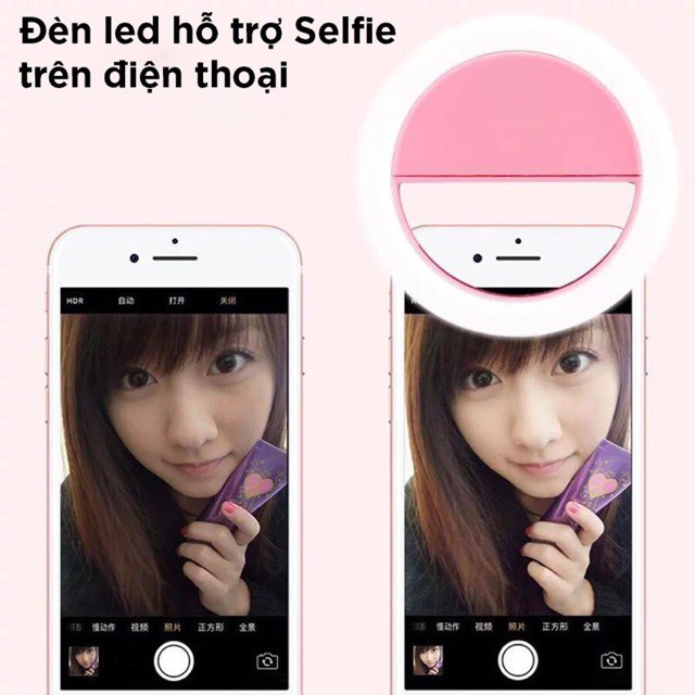 Đèn led selfie kẹp điện thoại