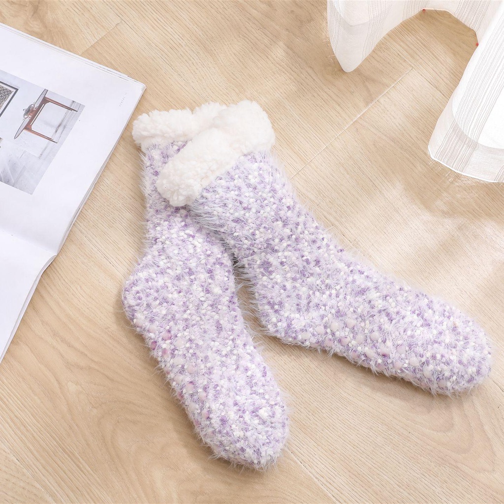 NIUYOU Vớ Bông Đi Trong Nhà Chống Trượt Thời Trang Mùa Đông Cho Nữ