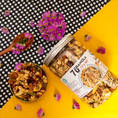 Ăn Kiêng Giảm Cân - Granola Siêu Hạt Nướng Mật Ong Không Đường (250Gr)