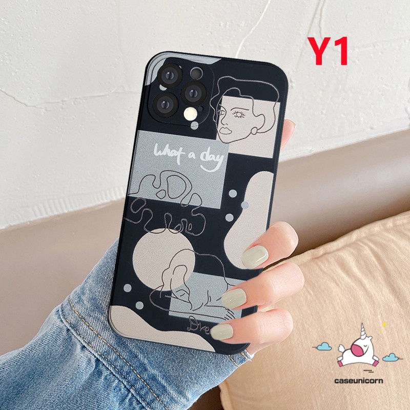 Ốp điện thoại TPU dẻo hình khuôn mặt nghệ thuật thích hợp cho IPHONE 11 12 13 PRO MAX 6 6S 7 8 PLUS X XR XS MAX SE