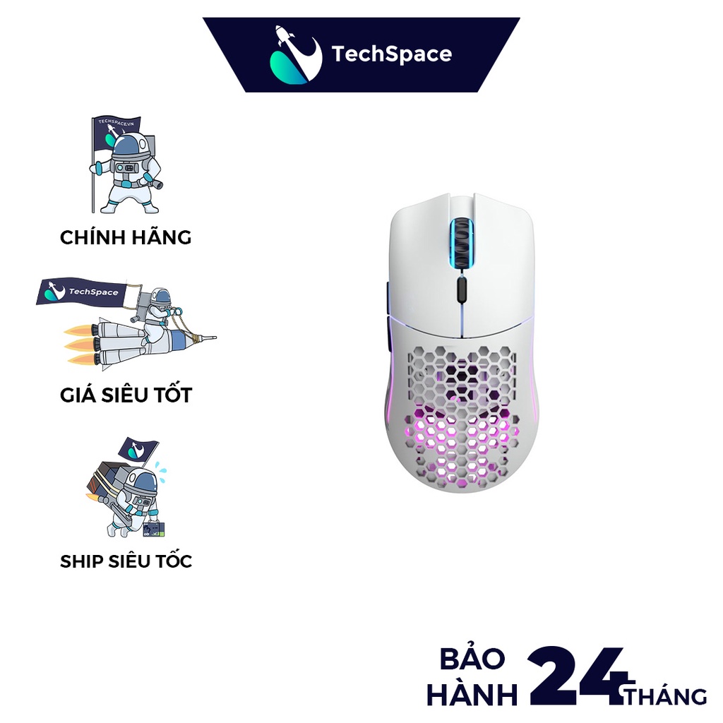 Chuột Glorious Model O- Wireless (Matte White) (Hàng chính hãng) -Bảo hành 24 tháng