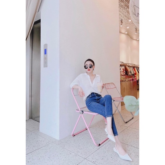 Áo polo len lỗ trắng siêu hot VLKN