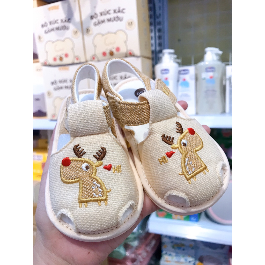 Giày tập đi chuẩn y khoa đế cao su non chống trơn trượt UALA ROGO bé trai bé gái siêu mềm nhẹ Hươu cao cổ 5474 5517