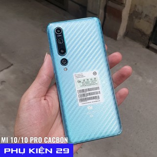 [Xiaomi Mi 10/ 10 Pro/ 10 Youth/ 10 Ultra] Dán lưng 3D chống xước vân Cacbon - Carbon