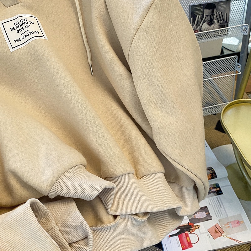 ZHELIHANGFEI Áo Hoodie Tay Dài Dáng Rộng Hợp Thời Trang Dễ Phối Đồ