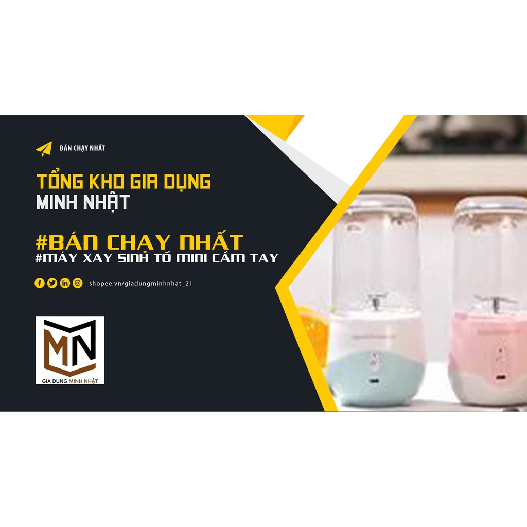 ❄️Hàng 6 lưỡi❄️Máy Xay Sinh Tố Cầm Tay Mini Hàng Nhập Khẩu Sạc Pin Nhỏ Gọn Mẫu Mới Nhất 2021