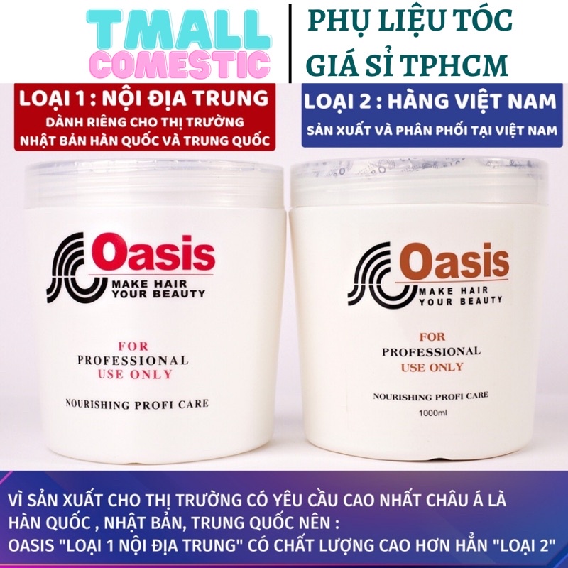Kem ủ tóc hấp tóc OASIS 1000ML LOẠI 1 Nội Địa Trung - Dầu Xả, mặt nạ chăm sóc tóc mềm mượt phục hồi tự nhiên