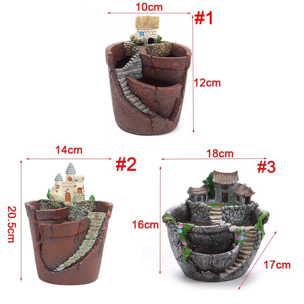 Chậu Cây Cảnh Nhỏ Nhân Tạo Độc Đáo Trang Trí Nhà Cửa/ Văn Phòng