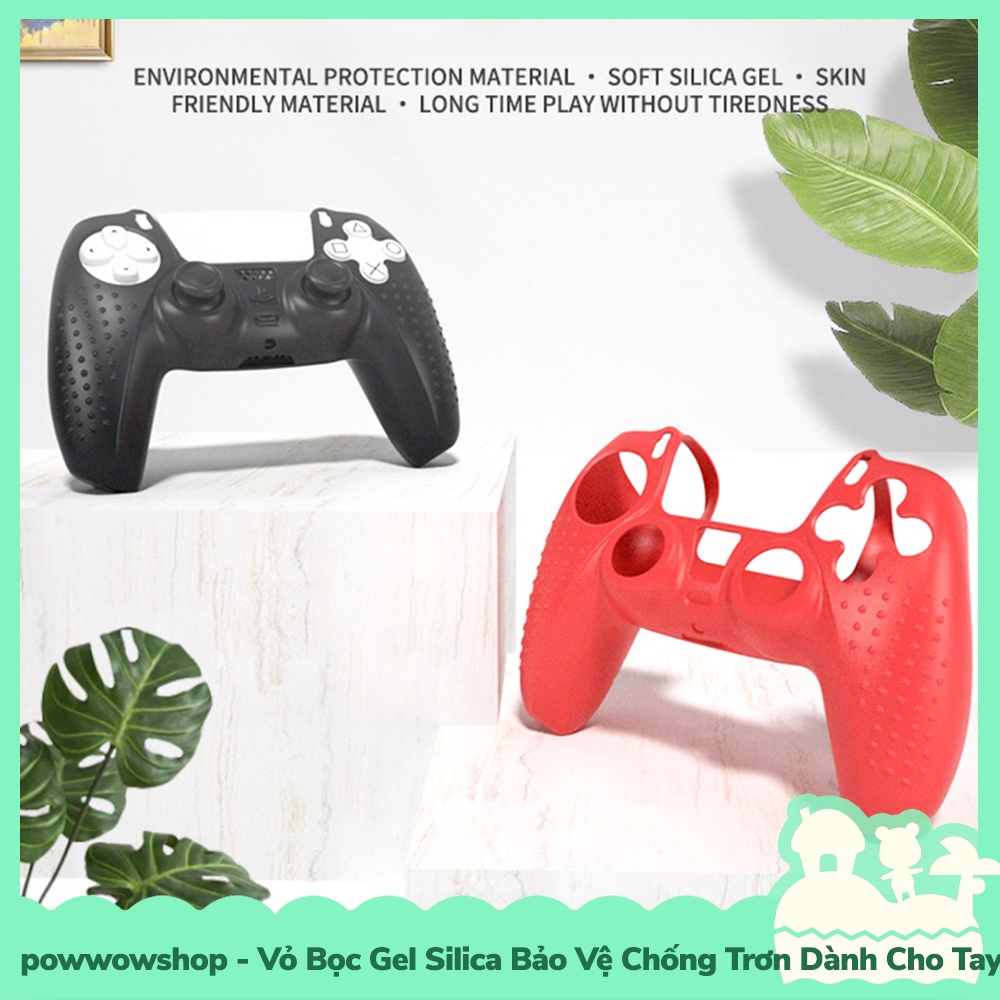 [Sẵn VN - Hỏa Tốc] Vỏ Bọc Bảo Vệ Chống Trơn Gel Silica Dẻo Dành Cho Tay Cầm Chơi Game Controller Playstation 5 PS5
