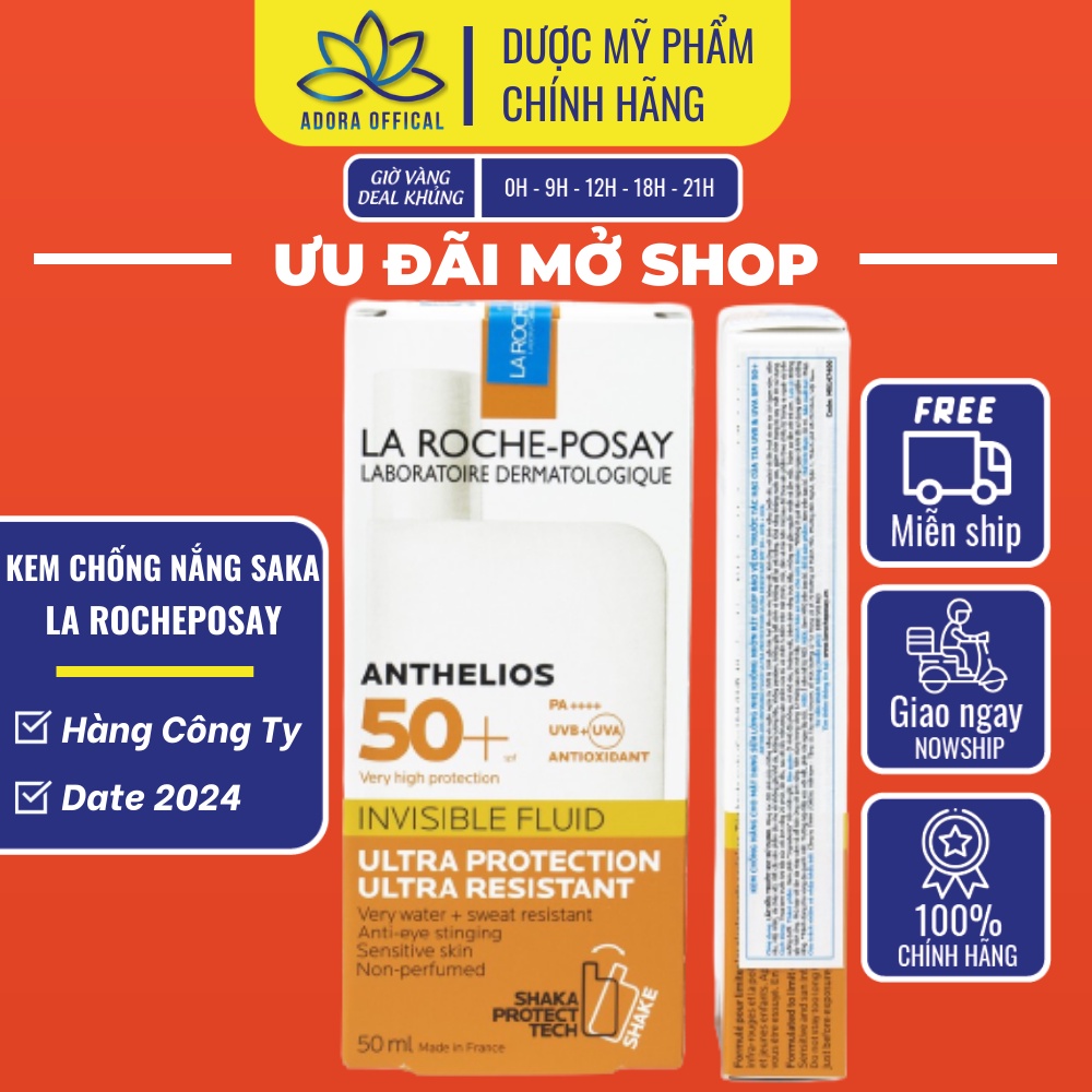 Kem chống nắng da khô La Roche Posay - ANTHELIOS INVISIBLE FLUID SPF50+ ( 50mL )