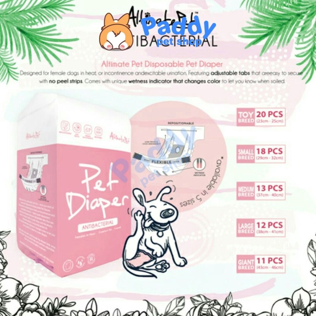 Tã Quần Altimate Pet Diaper Cao Cấp Cho Chó Mèo (Túi Hồng)