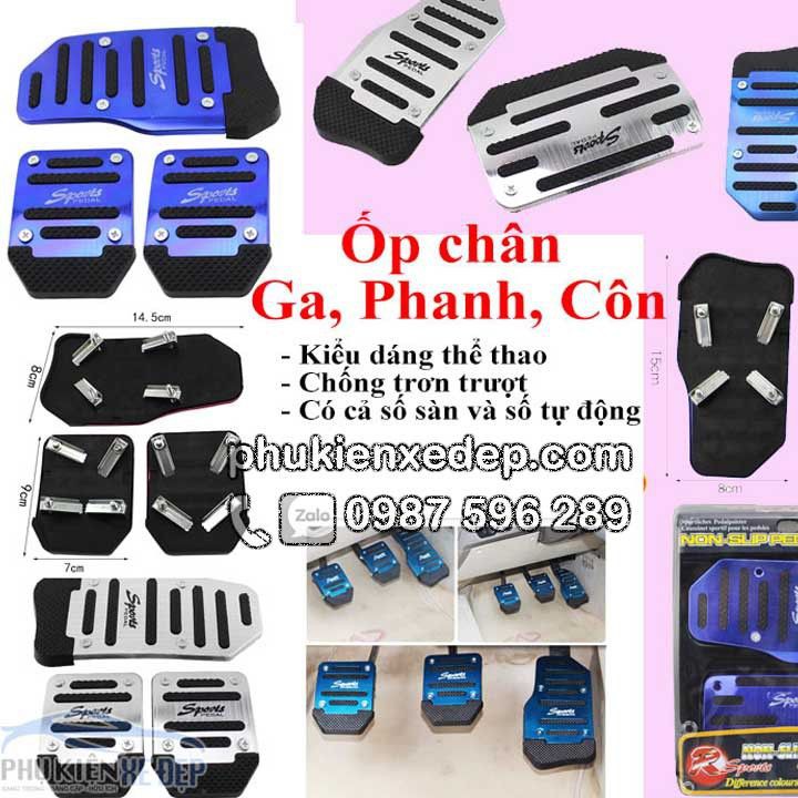 Bộ ốp chân phanh , ga, côn xe ô tô