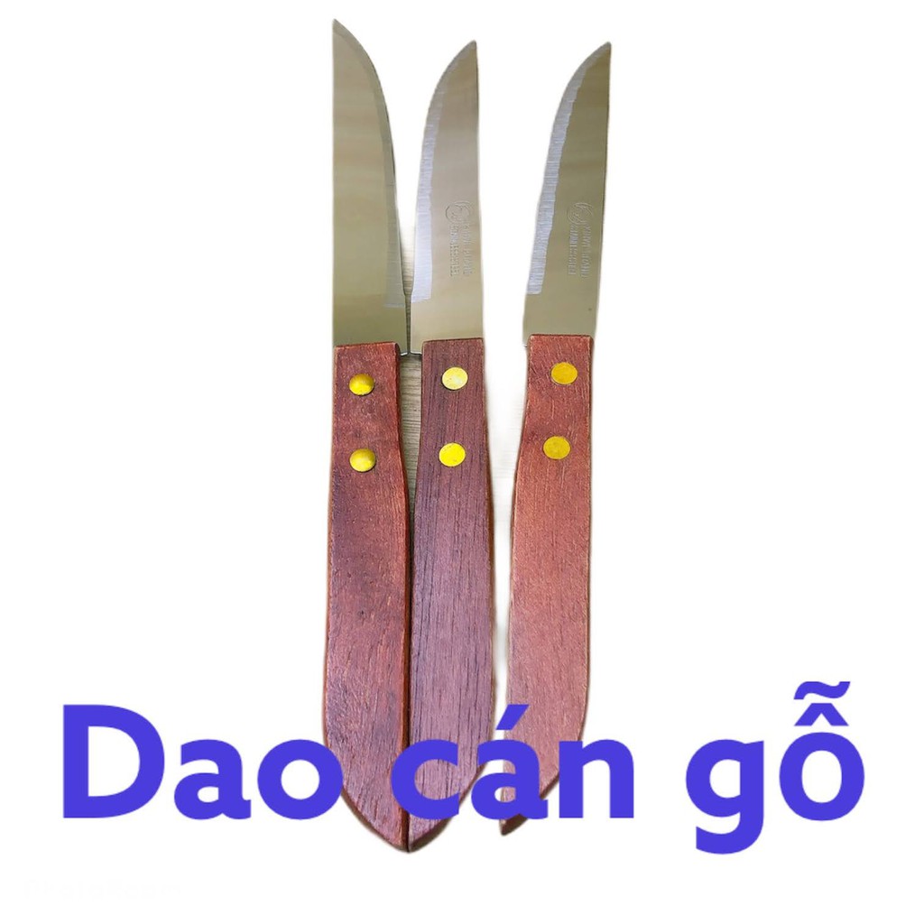 Dao cán gỗ trung quốc đầu nhọn dùng gọt rau củ quả
