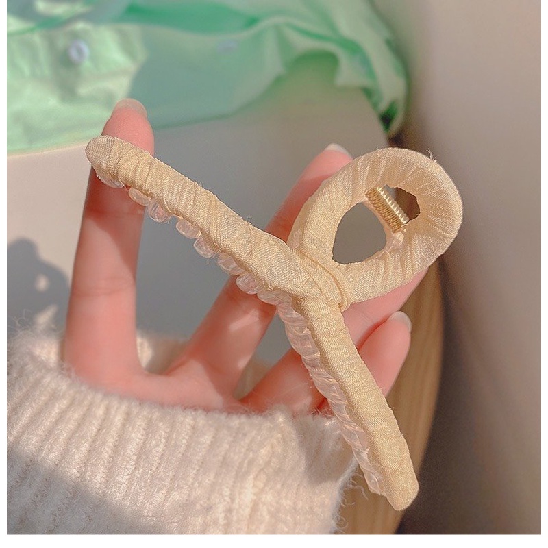 Kẹp tóc càng cua Vòng xoắn dây vải màu pastel nhẹ nhàng - dài 11cm Phong cách Hàn Quốc