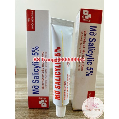 [CHÍNH HÃNG] SALICYLIC 5% - 10% - bệnh viện Da liễu Trung ương 15g, D79