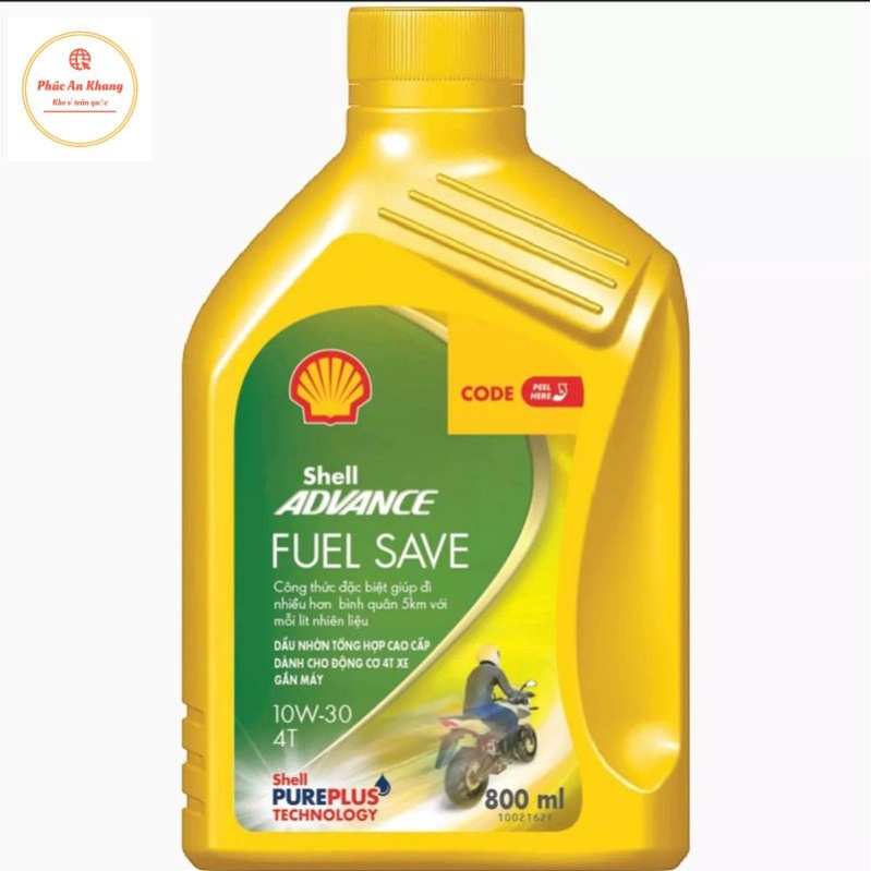 Dầu nhớt 4T Shell Advance Tiết kiệm xăng 10W30 SN 0.8L