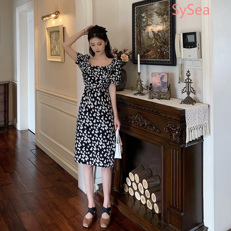 Women Summer Daisy Floral Chiffon Dress Dinner Party Evening Gown | BigBuy360 - bigbuy360.vn