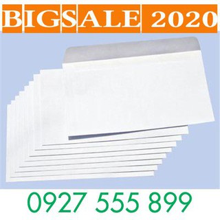 Combo 100 phong bì trắng A6 12x22 cm