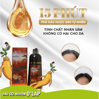 Dầu Gội Đen Collagen Olap, gội là đen gội là nâu