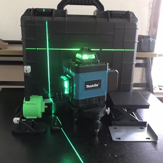 Máy cân mực bắn cốt máy cân bằng laser MAKITA 12 tia xanh laze có điều khiển, sạc, chân đế máy, hộp nhựa