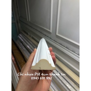 Thanh phào nhựa PU thô rộng 4cm thanh dài 1 mét
