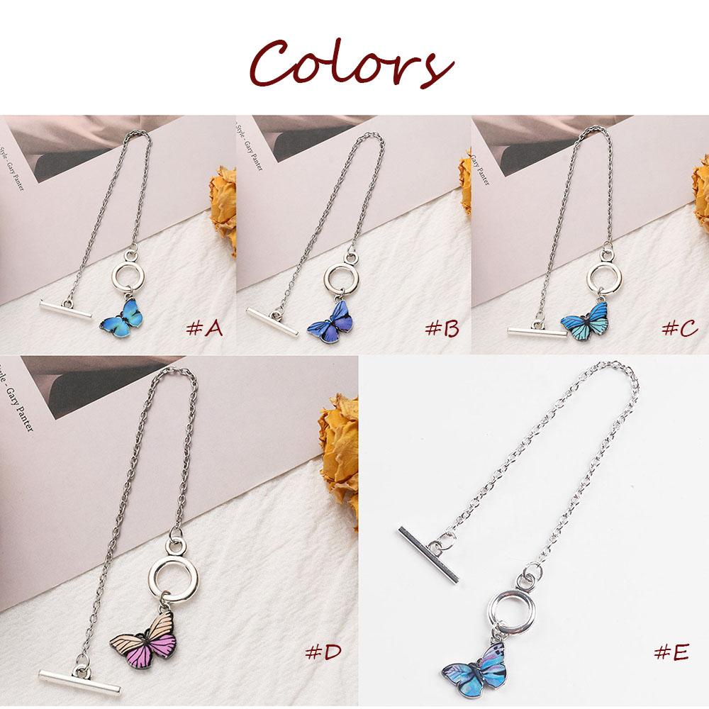 Vòng Tay Bằng Thép Titan Họa Tiết Bướm Phong Cách Harajuku Cho Cặp Đôi