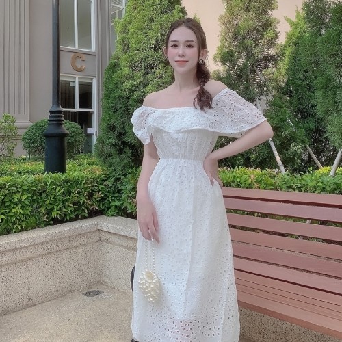 Đầm Nữ ❤ đầm maxi trễ vai dáng dài,kiểu dáng lạ mắt ❤ KÈM HÌNH THẬT | BigBuy360 - bigbuy360.vn