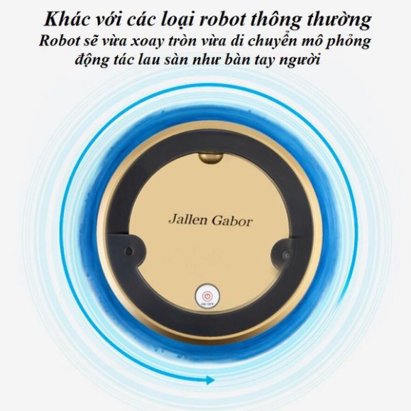 Robot hút bụi Jallen Gabor A8 lau nhà tự động chăm sóc nhà cửa thông minh có thể lau sàn nhà hút bụi