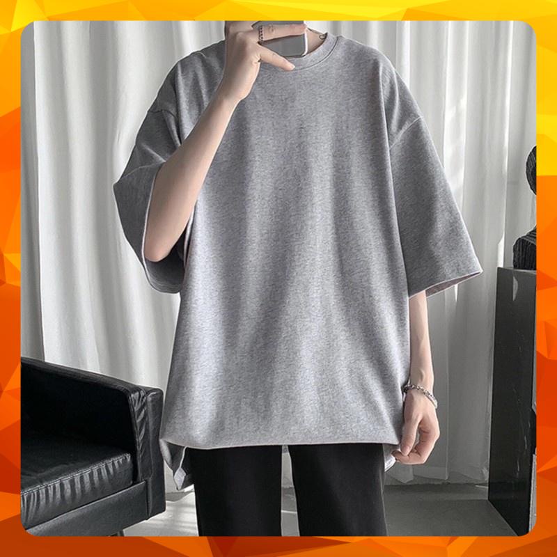 Áo Phông Trơn Tay Lỡ Form Rộng Cho Nam, Nữ- Chất Liệu Thun Co Dãn
