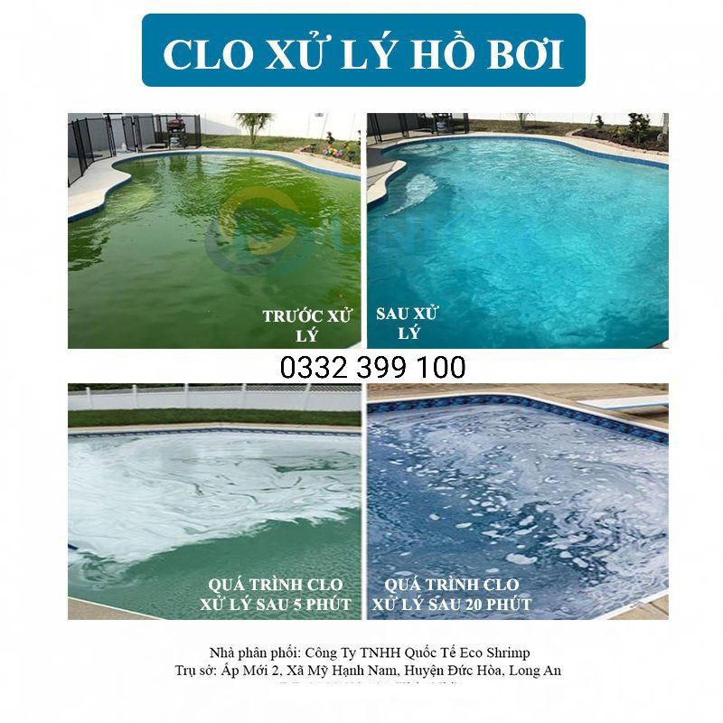 1kg-Hóa Chất Xử Lý Nước,hồ bơi-Chlorine Aquafit# gói 1kg