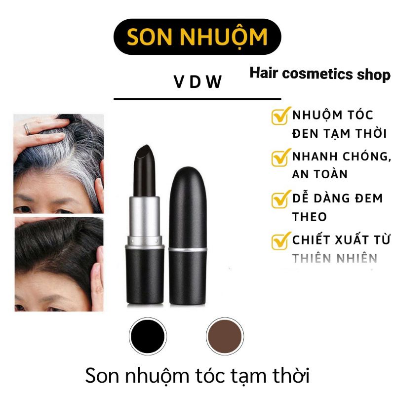 Son Nhuộm Che Phủ Tóc Tạm Thời Lâu trôi V.D.W