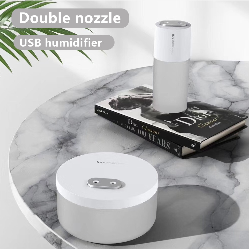 1000ML Large Capacity Air Humidifier Dual Spray 2200mAh USB Rechargeable Wireless Ultrasonic Xiomi Aroma Diffuser Light Fogger