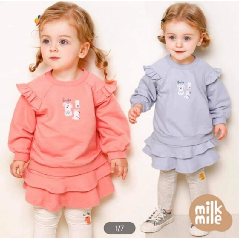 Áo nỉ Milkmile xuất Hàn đáng yêu cho bé