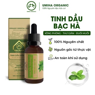 Tinh dầu Bạc Hà hữu cơ UMIHOME nguyên chất 10ml- Dưỡng tóc, xông hương sảng khoái, chống cảm cúm lạnh và đuổi chuột muỗi